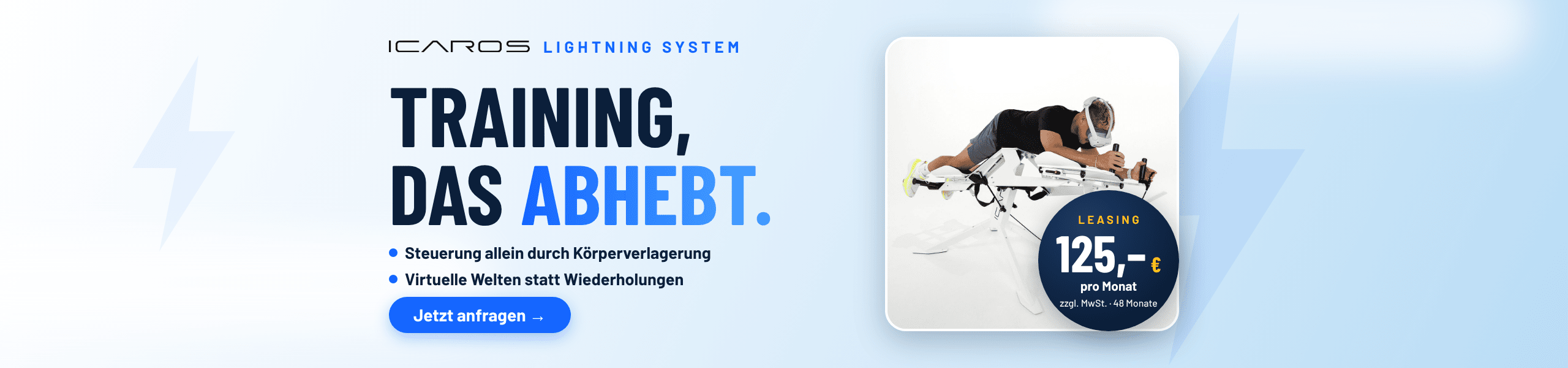 ICAROS Lightning System – Fitnessgerät mit virtueller Realität, ab 125 € pro Monat im Leasing